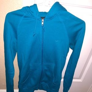 Teal Nike Zip-Up hoodie